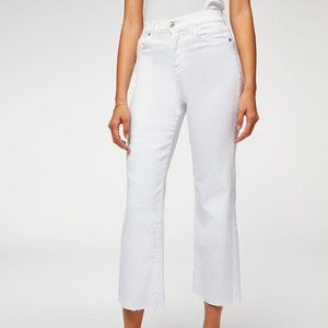7 FOR ALL MANKIND Cropped Alexa White Jeans Sz 28